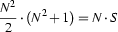 {N^2\over 2}\cdot(N^2+1) = N\cdot S