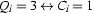 Q_i=3\leftrightarrow C_i=1