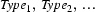 {\it Type}_1,\;{{\it
Type}_2,\;\ldots}