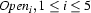 {\it Open}_i, 1 \leq i \leq 5