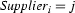 {\it Supplier}_i = j