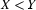 X<Y