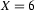 X=6